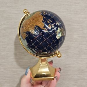 Macheli Lapis Lazuli Globe with Inlaid Stone